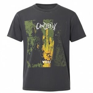 VTG 90s Candlebox F You Middle Finger Band Tshirt L Unisex Black Fader Tultex